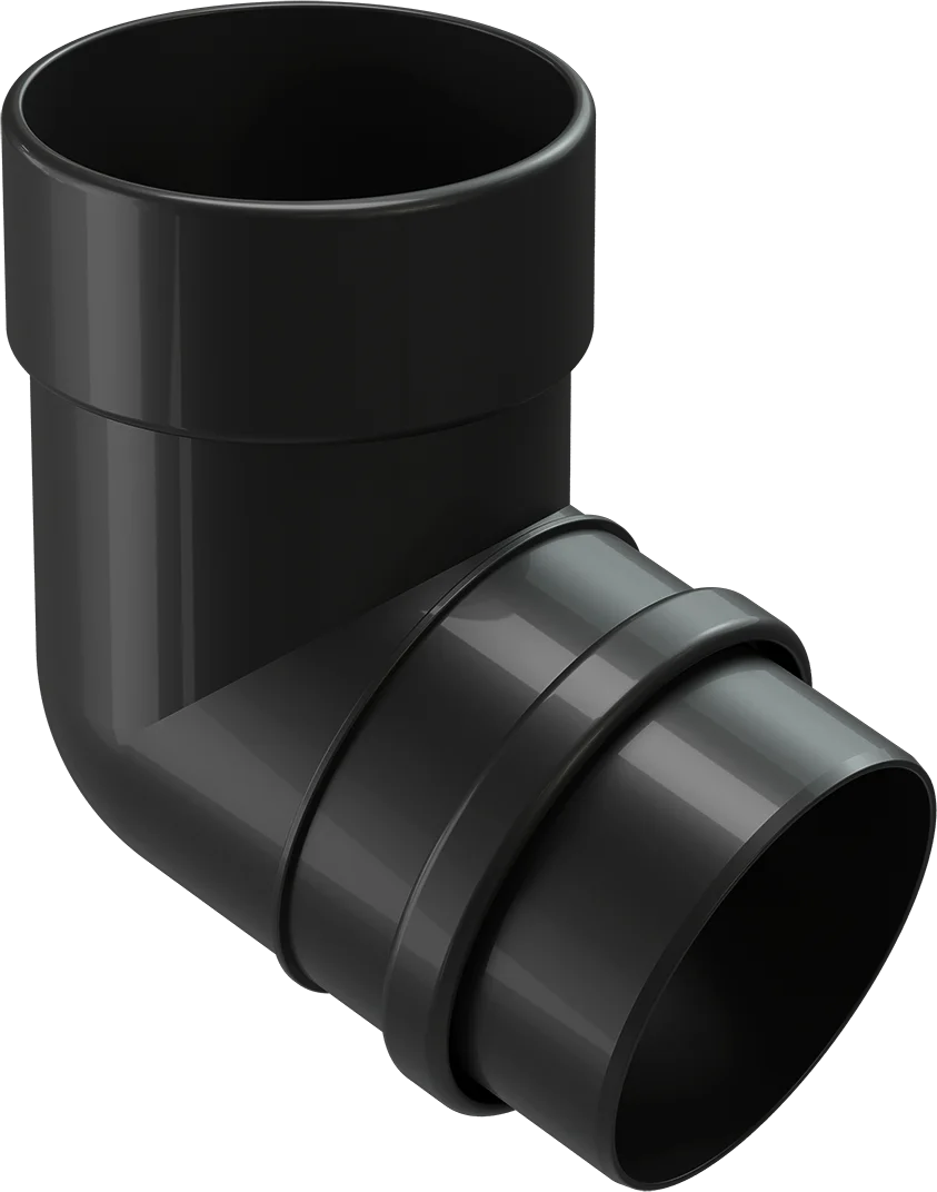 Колено трубы водосточной Docke Lux 72 градуса PVLB-1245 (карбон)