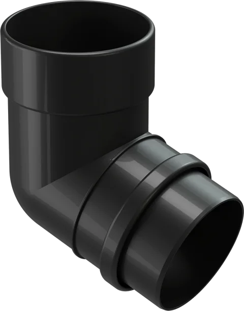 Колено трубы водосточной Docke Lux 72 градуса PVLB-1245 (карбон)