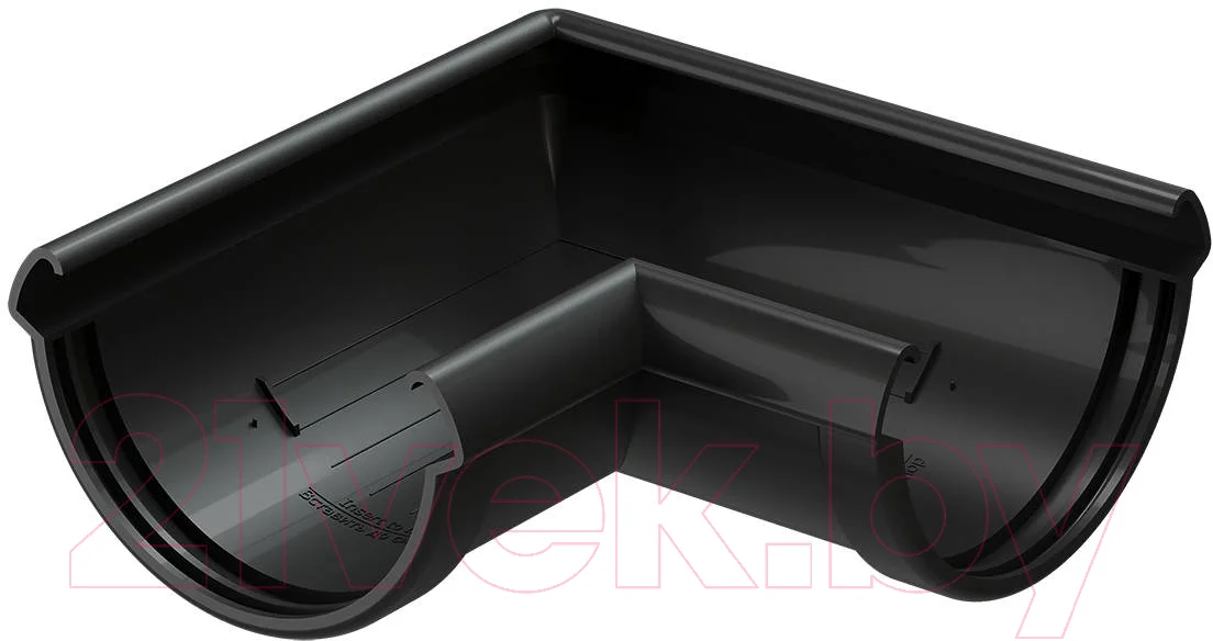 Угол желоба Docke Lux 90 Градусов PVLC-1245 (карбон)