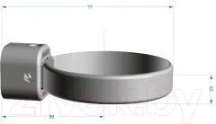 Хомут водосточной трубы Docke Lux PVLH-1086 (графит) — фото 6