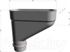 Коллектор водостока Docke Lux PVLL-1086 (графит) — фото 6