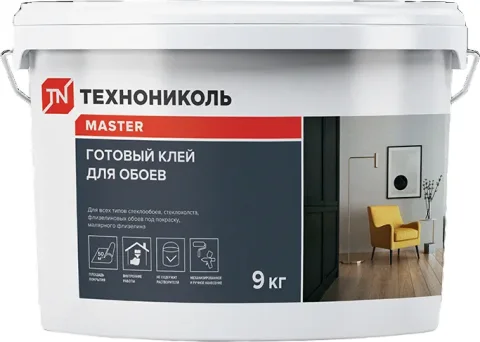 Клей Технониколь Master для стеклохолста и стеклообоев 147891 (9кг)