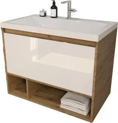 Тумба под умывальник Эстет Monaсo Wood 80х48 1 ящик / ФР-00010682 — фото 1