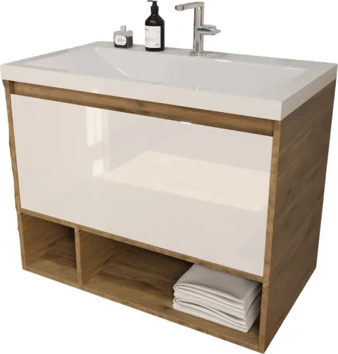 Тумба под умывальник Эстет Monaсo Wood 80х48 1 ящик / ФР-00010682