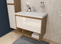 Тумба под умывальник Эстет Monaсo Wood 80х48 1 ящик / ФР-00010682 — фото 8