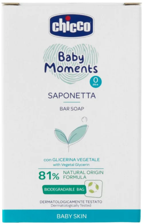 Мыло твердое детское Chicco Nursery Baby Moments / 00010398000000 (100гр)
