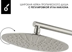 Душевая система со смесителем Oliveeka OL-739902+88139017-BN — фото 8