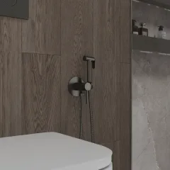 Гигиенический душ со смесителем Oliveeka OL-829902-BGM (матовый оружейный металл) — фото 10