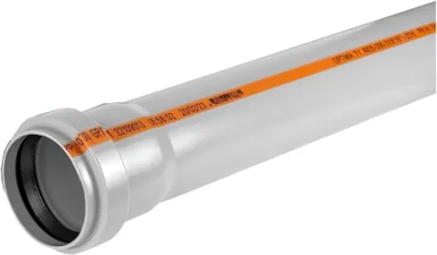 Труба внутренней канализации Valfex Optima 50 0.15м раструбом / 220500015