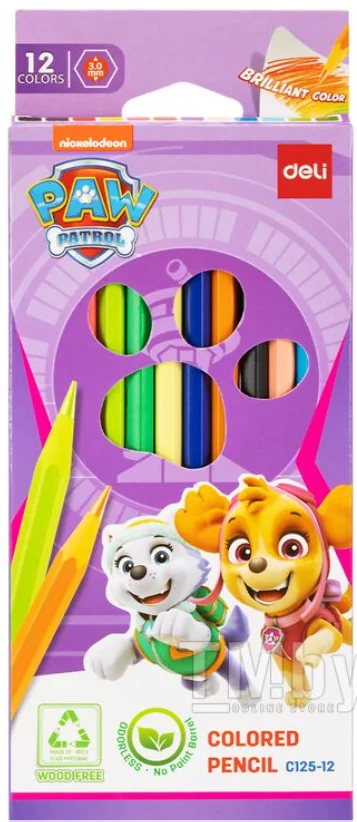 Набор цветных карандашей Deli Paw Patrol / EC125-12 (12цв)