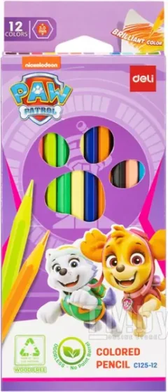 Набор цветных карандашей Deli Paw Patrol / EC125-12 (12цв) — фото 9