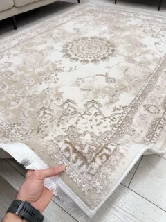 Ковер Radjab Carpet Лайла Прямоугольник PB02M (2.4x3.4, Light Beige) — фото 3