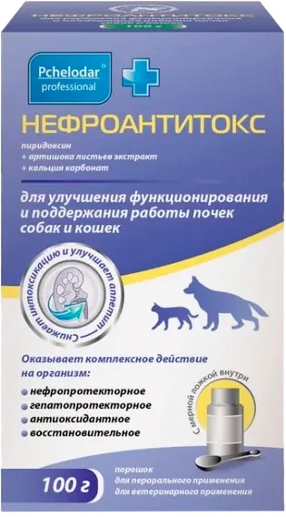 Порошок для лечения почек у животных Pchelodar Нефроантитокс (100г)