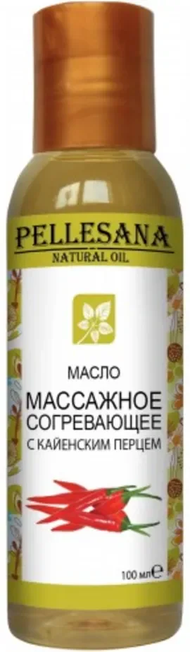 Масло для тела Pellesana Массажное согревающее с каенским перцем (100мл)