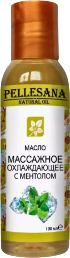 Масло косметическое Pellesana Массажное охлаждающее с ментолом (100мл) — фото 1