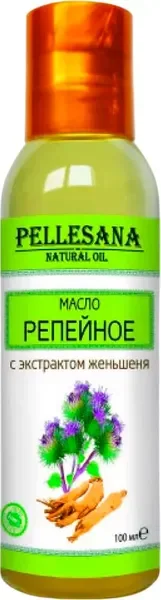 Масло косметическое Pellesana Репейное с экстрактом женьшеня (100мл) — фото 3