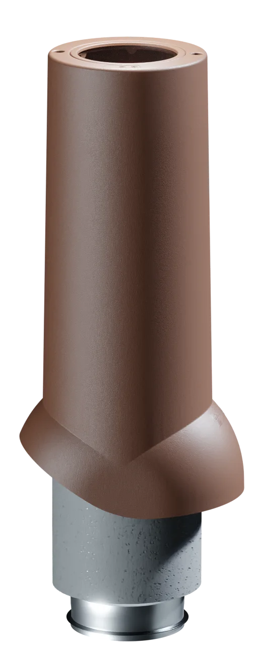 Выход вентиляционный на крышу Docke Premium Труба ИЗЛ-125/700 / PRAK-1172 (светло-коричневый)