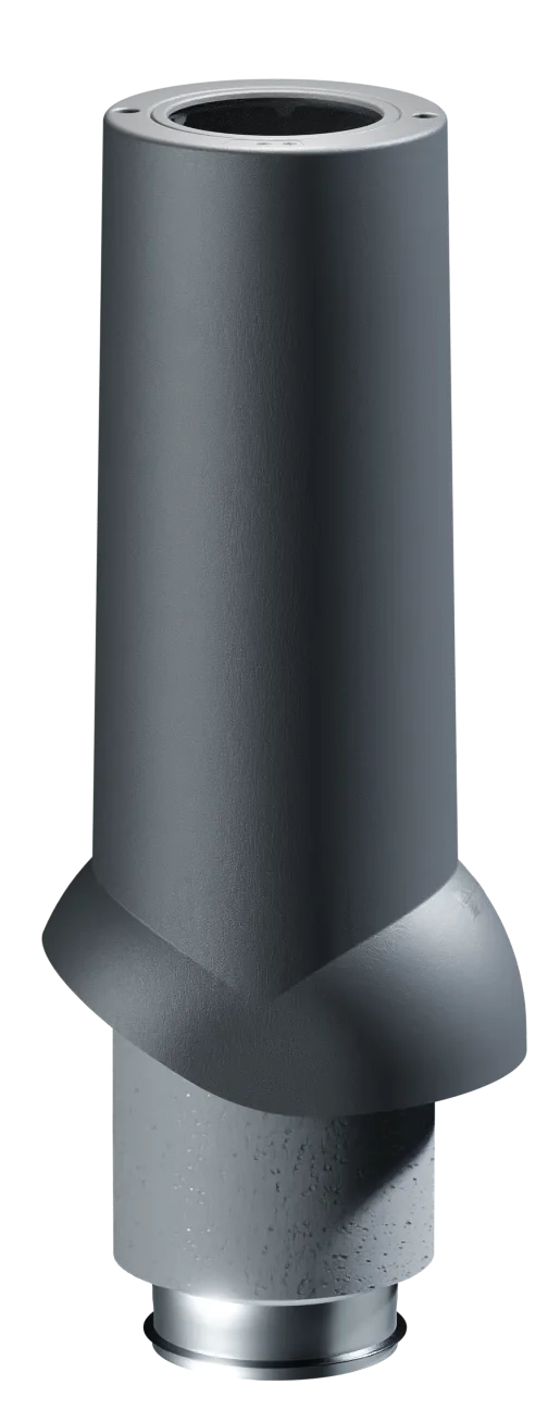 Выход вентиляционный на крышу Docke Premium Труба ИЗЛ-125/700 / PRAK-1255 (черный)