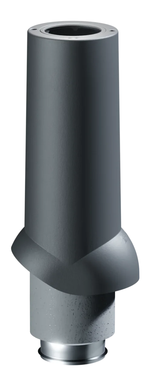 Выход вентиляционный на крышу Docke Premium Труба ИЗЛ-125/700 / PRAK-1255 (черный)