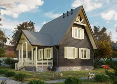 Сайдинг Docke Premium Брус D6S (3.6м, графит) — фото 8