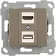 Розетка Mutlusan Rita HDMI + USB Type-A 2200-459-0186 (антрацит) — фото 2