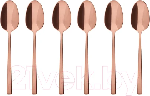 Набор кофейных ложек Sambonet Rock Copper 18/10 PVD / 52762CA7 (6пр)