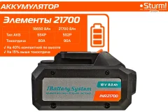 Аккумулятор для электроинструмента Sturm! SBP1808HP — фото 3