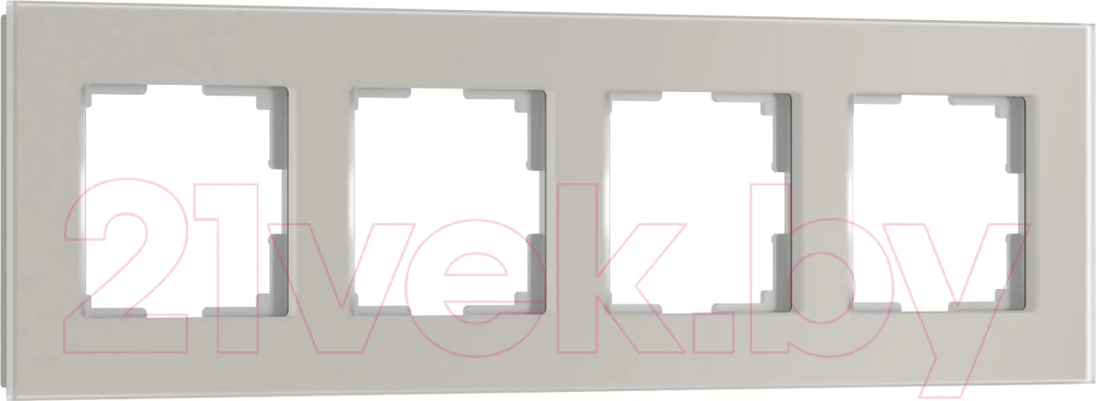 Рамка для выключателей и розеток Werkel Senso W0043117 (дымчатый/стекло Soft-Touch)