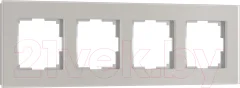 Рамка для выключателей и розеток Werkel Senso W0043117 (дымчатый/стекло Soft-Touch) — фото 1