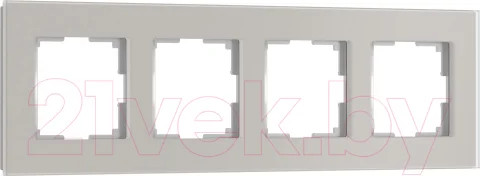 Рамка для выключателей и розеток Werkel Senso W0043117 (дымчатый/стекло Soft-Touch)