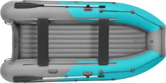 Надувная лодка Roger Boat Sfera 3300 (безконусная, малый киль, бирюзовый/серый комби) — фото 2