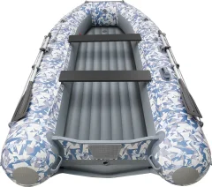 Надувная лодка Roger Boat Sfera 3300 (безконусная, малый киль, битое стекло/серый комби) — фото 5