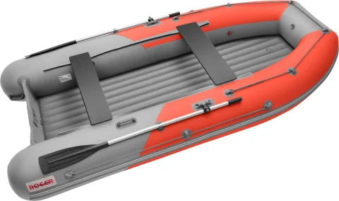 Надувная лодка Roger Boat Sfera 3500 (безконусная, малый киль, красный/серый комби)
