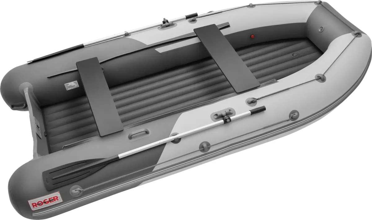 Надувная лодка Roger Boat Sfera 3500 (безконусная, малый киль, белый/графит комби)