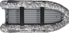 Надувная лодка Roger Boat Sfera 3500 (безконусная, малый киль, серый камуфляж/графит комби) — фото 2