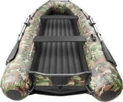 Надувная лодка Roger Boat Sfera 3500 (безконусная, малый киль, зеленый камуфляж/черный комби) — фото 2