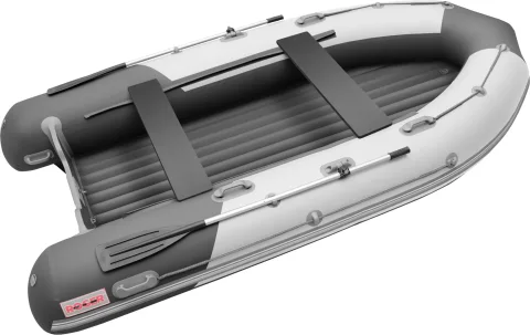 Надувная лодка Roger Boat Sfera 3800 (безконусная, средний киль, белый/графит комби)