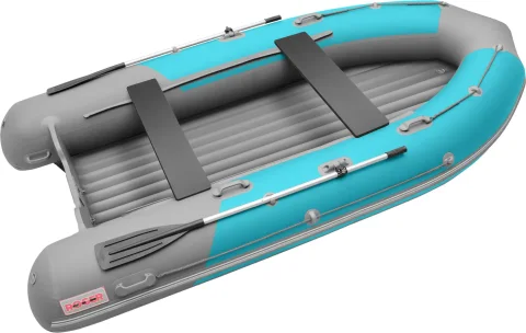 Надувная лодка Roger Boat Sfera 3800 (безконусная, средний киль, бирюзовый/серый комби)