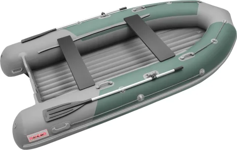 Надувная лодка Roger Boat Sfera 4000 (безконусная, средний киль, зеленый/серый комби)