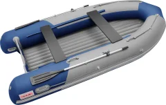 Надувная лодка Roger Boat Sfera 4000 (безконусная, средний киль, серый/синий комби) — фото 1