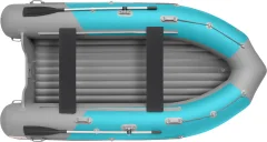 Надувная лодка Roger Boat Sfera 4000 (безконусная, средний киль, бирюзовый/серый комби) — фото 2