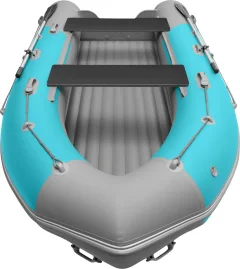 Надувная лодка Roger Boat Sfera 4000 (безконусная, средний киль, бирюзовый/серый комби) — фото 5