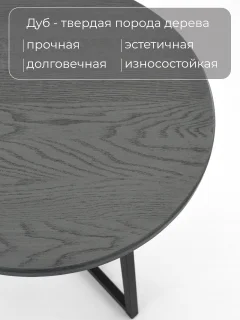 Журнальный столик Stal-Massiv SMT-60 (дуб серый/черный) — фото 6