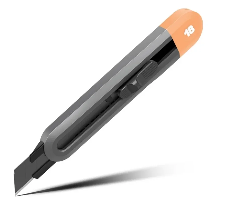 Нож пистолетный Deli Soft Touch / HT4018C (оранжевый)