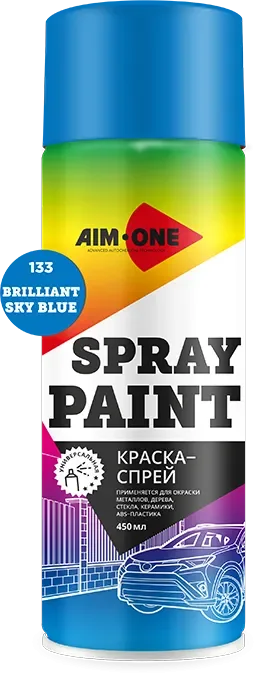 Краска автомобильная AIM-ONE SP-BSB133 (450мл, бриллиантово-голубой)
