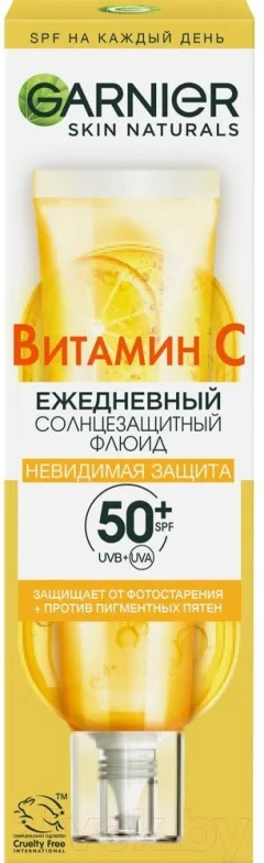Крем солнцезащитный Garnier Флюид Невидимая защита с витамином С SPF50 (40мл) — фото 2
