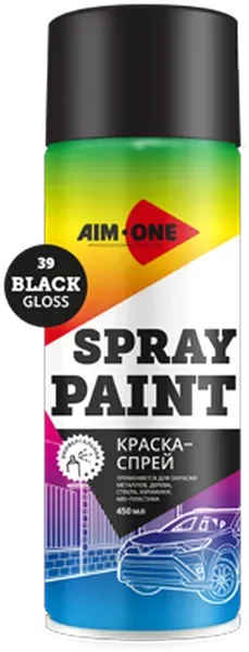 Краска автомобильная AIM-ONE SP-GB39 (450мл, черный глянец) — фото 10