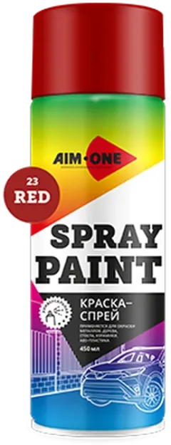 Краска автомобильная AIM-ONE SP-R23 (450мл, красный) — фото 1