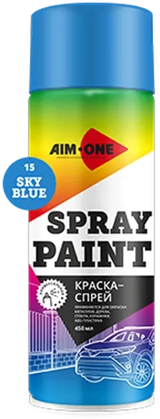 Краска автомобильная AIM-ONE SP-SB15 (450мл, голубой) — фото 4