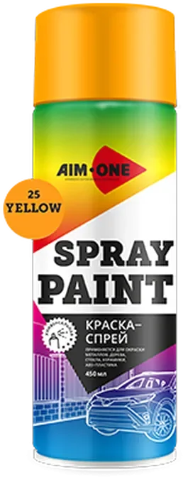Краска автомобильная AIM-ONE SP-Y25 (450мл, желтый)